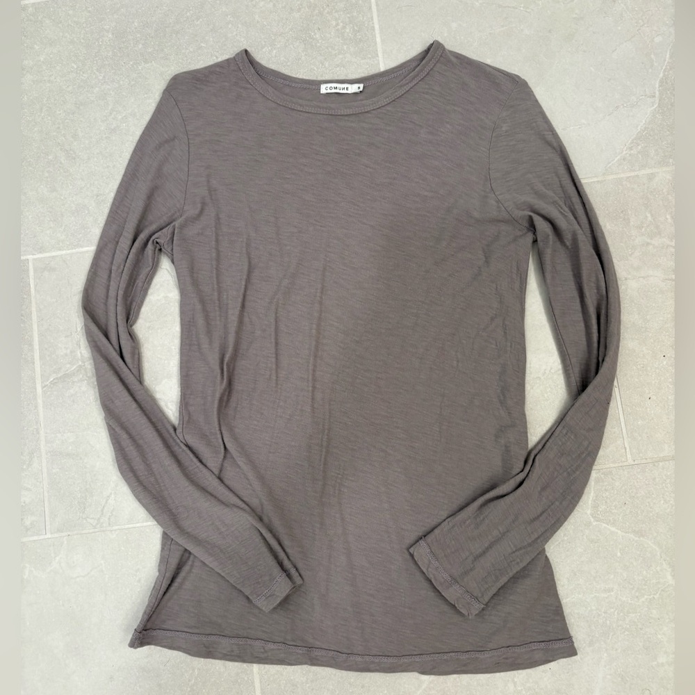 Comune Heathered Grey Tissue Paper T-shirt Size Small